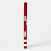 Red Nautical Rope en Anchor Monogrammed iPhone Hoesje (Rechterkant)