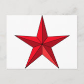 Red Nautical Star Briefkaart (Voorkant)
