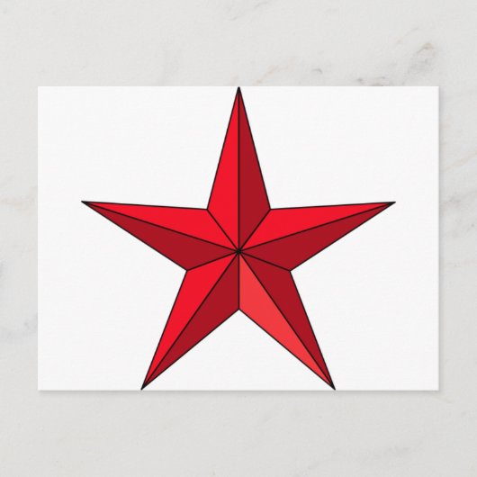 Red Nautical Star Briefkaart (Voorkant)