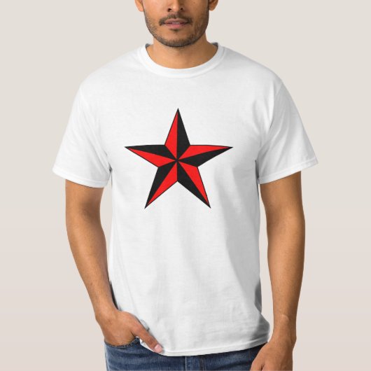 Red Nautical Star Custom Shirten T-shirt (Voorkant)