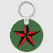 Red Nautical Star Sleutelhanger (Voorkant)