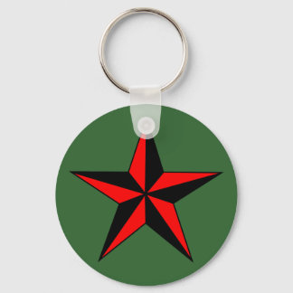Red Nautical Star Sleutelhanger