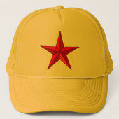 Red Nautical Star Trucker Pet (Voorkant)