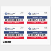Red Navy Authorised Guest Voeg uw Logo toe Rechthoekige Sticker (Vel)