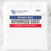 Red Navy Authorised Guest Voeg uw Logo toe Rechthoekige Sticker (Tas)