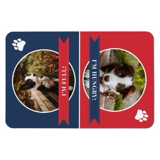 Red Navy Blue Dog Foto van Fed Magneet (Horizontaal)