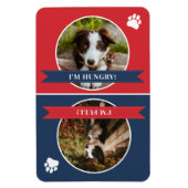 Red Navy Blue Dog Foto van Fed Magneet (Verticaal)