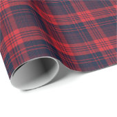 Red & Navy Blue Lumberjack Pset-kerstpatroon Cadeaupapier (Rol Hoek)