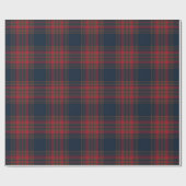Red Navy Blue Tartan Pset Pattern Cadeaupapier (Vlak)