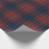 Red Navy Blue Tartan Pset Pattern Cadeaupapier (Hoek)