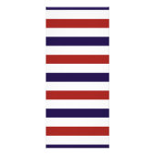 Red & Navy Nautisch Anker Trouwmenu Reclamekaart (Achterkant)