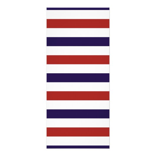 Red & Navy Nautisch Anker Trouwmenu Reclamekaart (Achterkant)