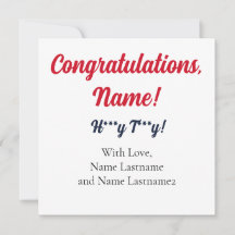 RED, NAVY Oxford, MS Gepersonaliseerde Gift Kaart