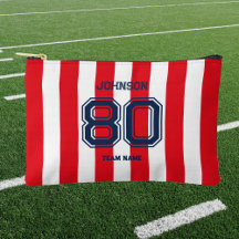 Red & Navy Sports Team Custom Name Number Team