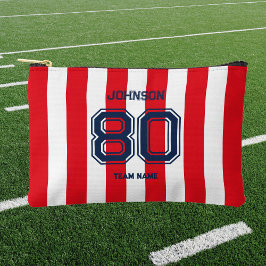 Red & Navy Sports Team Custom Name Number Team Etui