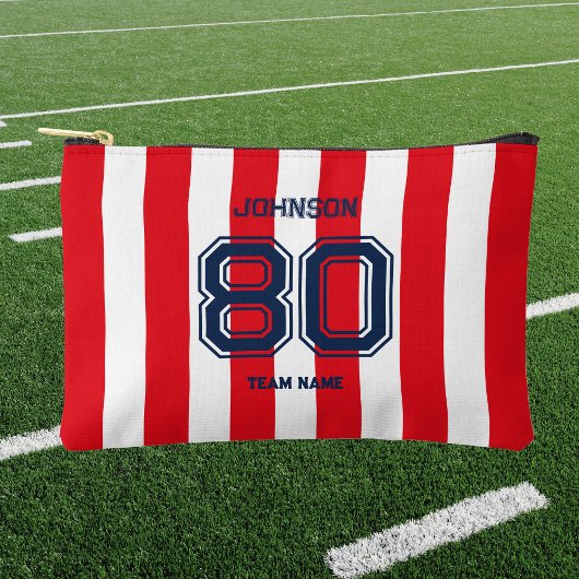 Red & Navy Sports Team Custom Name Number Team Etui