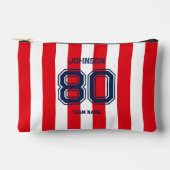 Red & Navy Sports Team Custom Name Number Team Etui (Voorkant)