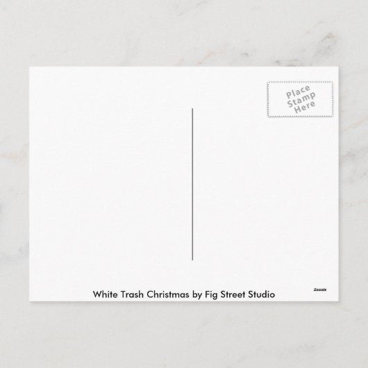 Red Neck kerstfeestdag Briefkaart (Achterkant)