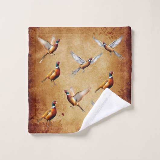 Red-neck Pheasant Badkamer Handdoek Set (Wasdoekje)