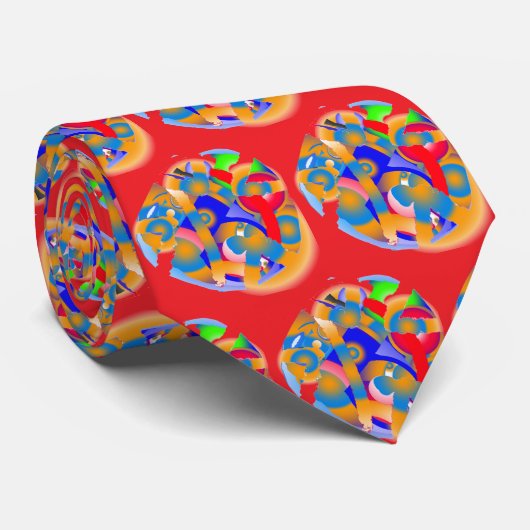 Red neck tie stropdas (Opgerold)