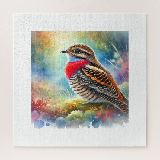 Red Necked Nightjar 270624AREF111 - Watercolor Legpuzzel (Verticaal)