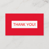 Red Neo-Generic Ik dank u Visitekaartje (Voorkant)