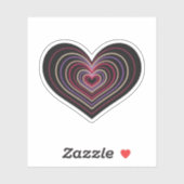 Red Neon Heart Sticker (Vel)