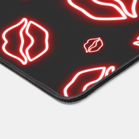 Red Neon Kiss Bureaumat (Hoek)