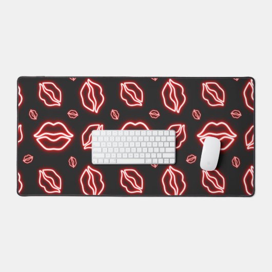 Red Neon Kiss Bureaumat (Keyboard & Muis)