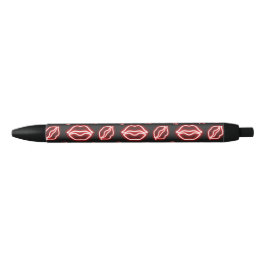 Red Neon Kiss Zwarte Inkt Pen