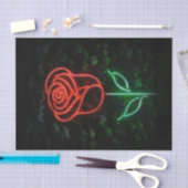 Red Neon Light Glowing Roos Ivy Verjaardagsfeestje Tissuepapier (Craft)
