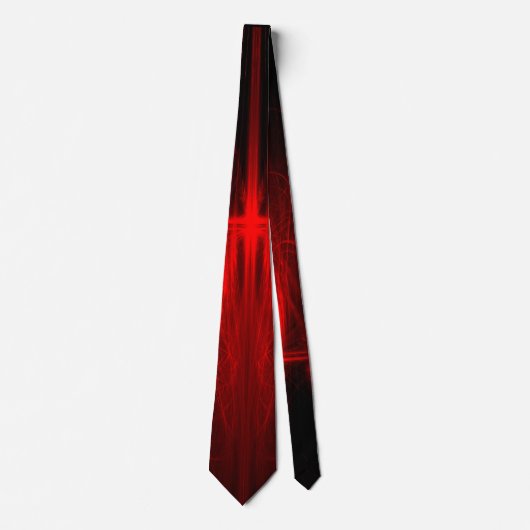 Red Neon Mannen Dress Necktie Stropdas (Voorkant)