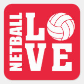 Red Netball Love Stickers (Voorkant)