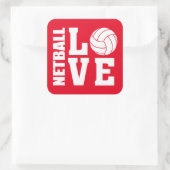 Red Netball Love Stickers (Tas)