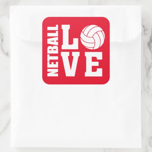 Red Netball Love Stickers (Tas)