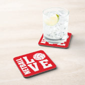 Red, Netball Players Love Bier Onderzetter (Rechterzijde)