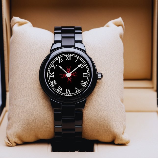 Red Neuron Watch – Wetenschappelijke hersenkunst Horloge (Creator heeft geüpload)