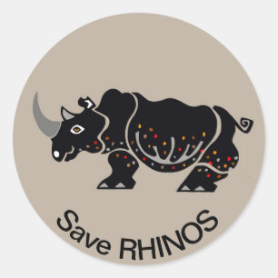 Red neushoorns - Dierenvriend - Natuur - Wildlife Ronde Sticker
