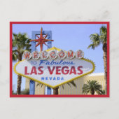 Red Nevada Welkom bij Las Vegas briefkaart (Voorkant)