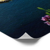 Red Newquay Harbour, Cornwall, Britse bloemen Poster (Hoek)