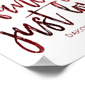 Red Niets Fancy gewoon liefde | Donkere bruiloften Poster (Hoek)