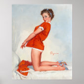 Red Nighty Pin Up Poster (Voorkant)