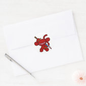 Red Ninja Claw-No Words Ronde Sticker (Envelop)