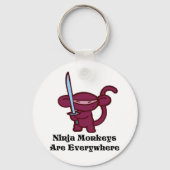 Red Ninja Monkey met zwaard Sleutelhanger (Voorkant)