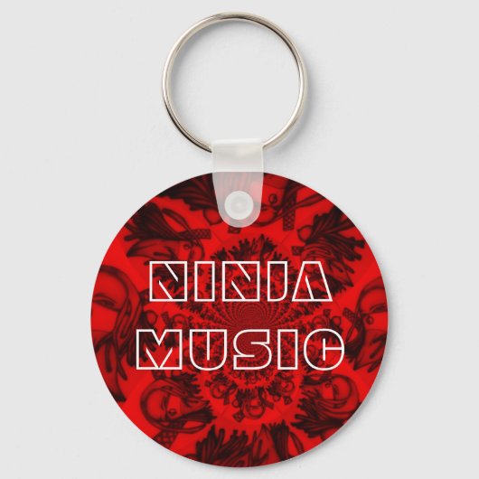 Red Ninja Music Key-keten Sleutelhanger (Voorkant)
