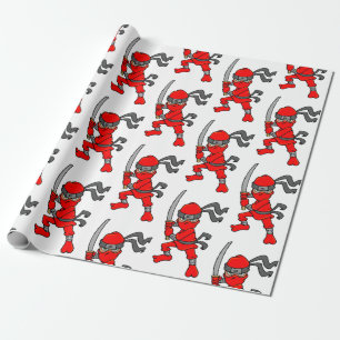  Red Ninja-ontwerp Cadeaupapier