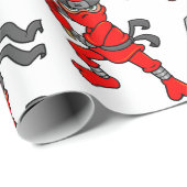 Red Ninja-ontwerp Cadeaupapier (Rol Hoek)