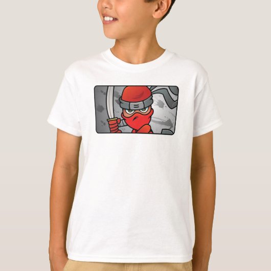 Red Ninja-ontwerp T-shirt (Voorkant)