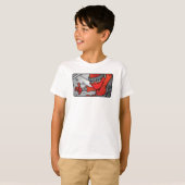  Red Ninja-ontwerp T-shirt (Voorkant volledig)