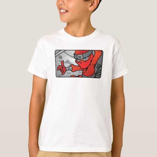  Red Ninja-ontwerp T-shirt (Voorkant)
